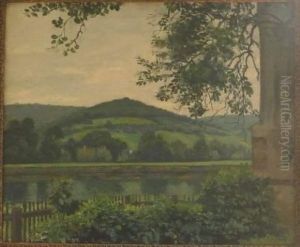 Jardin Au Bord Du Canal by Paul De Castro