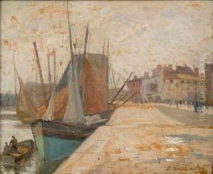 Voiliers Au Port by Paul De Castro