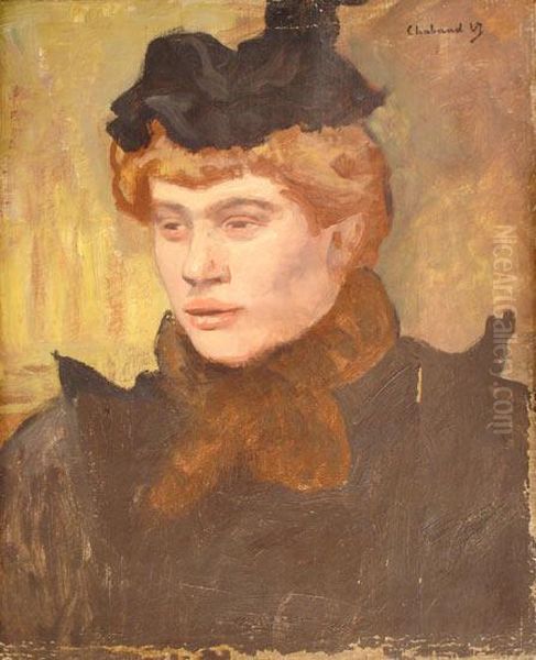 Portrait De Femme Au Chapeau Et Au Col De Fourrure - view 1