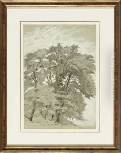 Trees In A Forest; And A Companion Work by Octave De Champeaux De La Boulaye