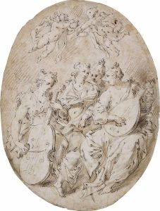 A Group Of Female Musicians by Hendrick De Clerck