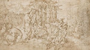 La Destruction De L'armee Du Pharaon by Hendrick De Clerck