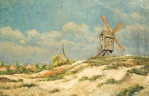 Moulin Dans La Bruyere by Alphonse De Clercq