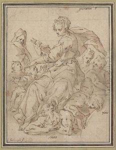 An Allegory Of Grammar by Hendrik De Clerk