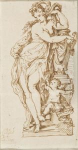 Recto : Venus Et L'amour ; Verso : Ulysse Et Ses Compagnonsaveuglant Polypheme