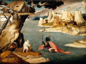 Saint Christopher Carrying The Infant Christ by Jan Wellens de Cock