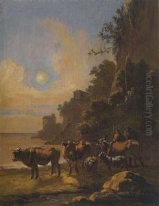Shepherds At A Ford And The Flight Into Egypt Shepherds At A Ford And The Flight Into Egypt