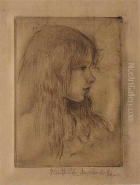 Young Girl In Profile - view 1