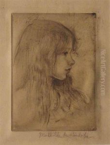 Young Girl In Profile by Mathilde De Cordoba