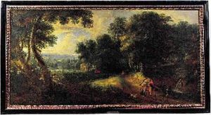Paysage Panoramique Avec Diane Et Acteon by Goris De Coxie