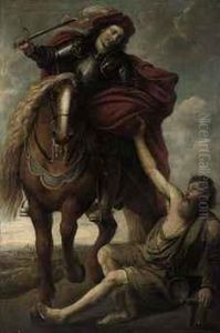 Saint Martin Dividing His Cloak by Gaspar De Crayer