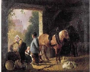 Le Nettoyage Des Cuivres, 1838 by Auguste De Creuse