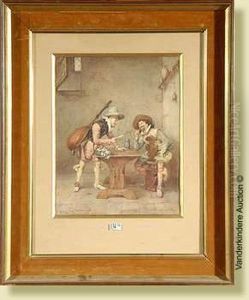 La Lecture De La Lettre Al'auberge by Louis Robert De Cuvillon