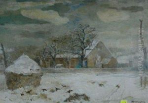 Winterlandschap Met Hoeve by Alfons De Cuyper