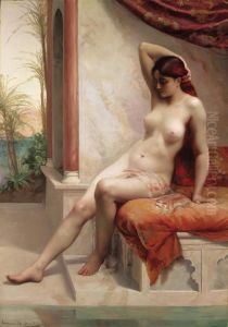 A Beauty At Her Bath