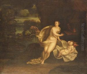 Venere, Cupido E Vulcano by Battista Dossi