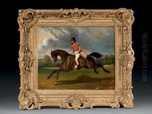 Charles Joachim Lefevre Au Galop by Alfred De Dreux
