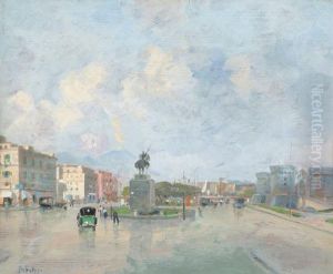 Piazza Municipio A Napoli by Filippo De Falco