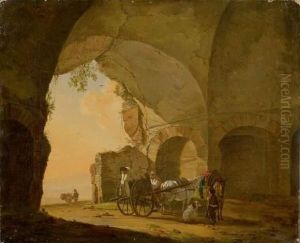 Attelage Sous Une Arcade by Nicolas Henri Joseph De Fassin