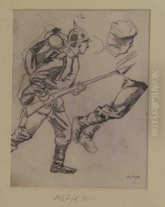 Sturmender Soldat by Otto V. Faber De Faur