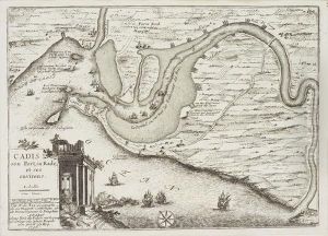 Cadis Son Ports, Sa Rade Et Ses Environs by Nicolas de Fer