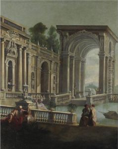 Capriccio Architettonico Con Il Ritorno Del Figliol Prodigo by Gregorio de Ferrari