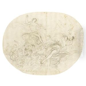 Apollo In His Chariot, Led By Aurora by Lorenzo De Ferrari