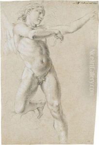 Study For A Figure Of Icarus by Lorenzo De Ferrari