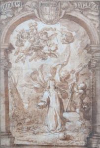 Frontispice Pour "la Vergineparigina" by Orazio De Ferrari