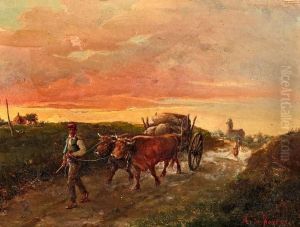 Campesino Con Bueyes