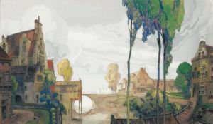 Village Et Canal En Hollande by Georges de Feure