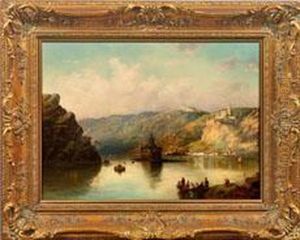 Blick Auf Die Burg Pfalzgrafenstein Im Rhein Bei Kaub Blick Auf Die Burg Pfalzgrafenstein Im Rhein Bei Kaub