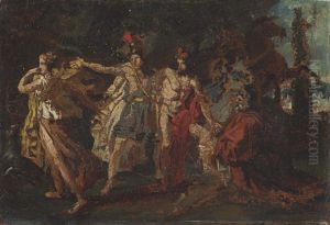 A Sketch Of Classical Figures In A Landscape A Sketch Of Classical Figures In A Landscape