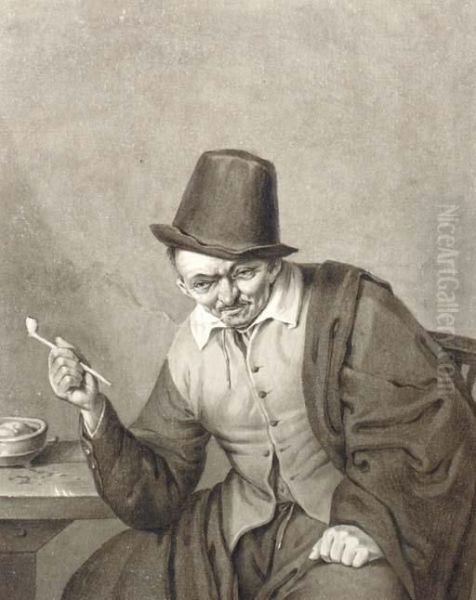 A Peasant Holding A Pipe - view 1
