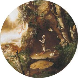 An Angel Appearing To Mary Magdalene In The Wilderness by Michiel De Gast