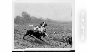 Deux Chiens D'arret by Jean Victor Albert De Gesne