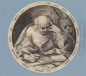 Saint Marc The Evangelist by Andries Jacobsz. Stock