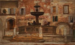 Fountain Assisi, Italy by Hugh Twenebrokes De Glazebrook