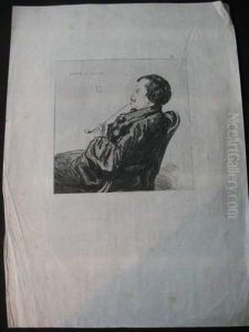 Portrait D'edmond De Goncourt by Jules Alfred Huot De Goncourt
