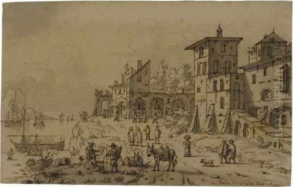 Italianate Buildings By A River - view 1