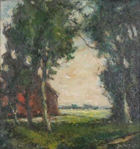 Landschap Met Hoeve by Jan De Graef