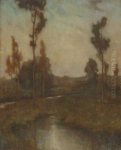 On The River Leie by Jan De Graef