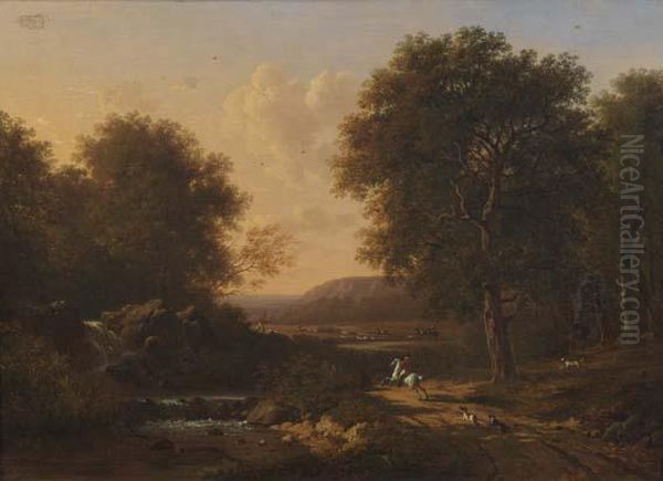 Scene De Chasse A Courre En Foret - view 1