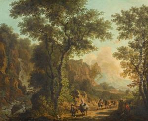 Travellers In A Landscape by Victor DeGrailly