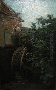Man Bij De Watermolen. by Jean De Greef