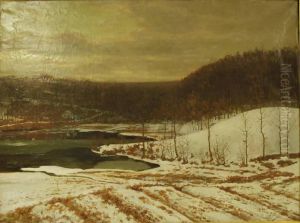 Paysage De Neige by Jean-Baptiste De Greef