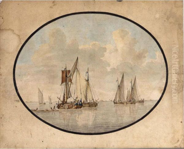 Boats On A Calm Estuary - view 1