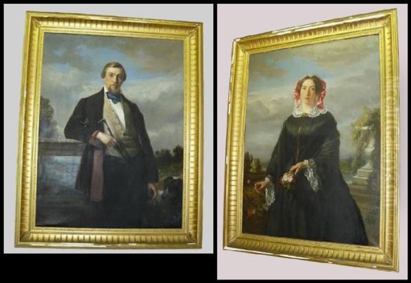 Portrait De Jean Baptiste Bebbeloos (bourgmestre De Vollezele) Et De Son Epouse Maria Anna Demiddeleer - view 1