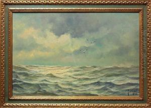 Seascape by Jan Hendrick van Grootvelt