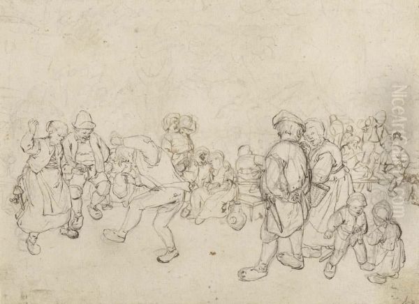 Peasants Dancing At A Village Feast. - view 1